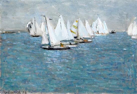 § Richard Eurich (1903-1992), Sails, 5 x 7in.